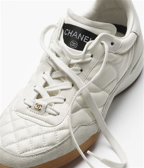 calfskin white sneakers chanel